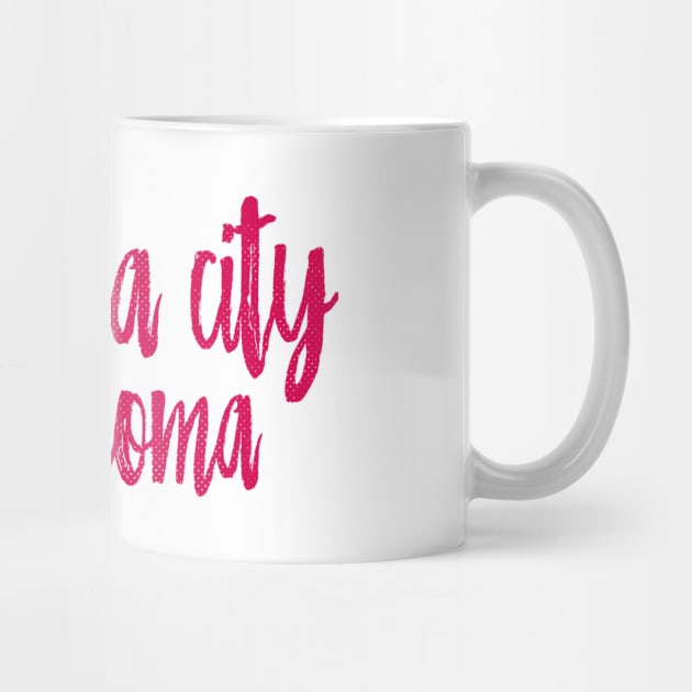 Oklahoma City Oklahoma - OK State Paint Brush Retro Red/Pink College Typography by thepatriotshop